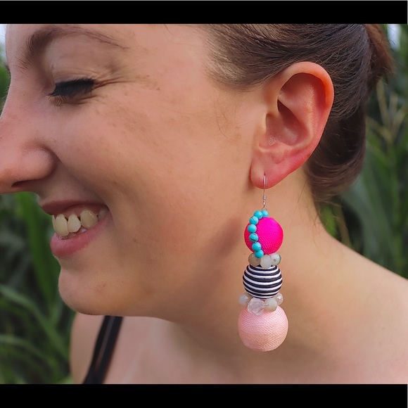 gabriella designs Jewelry - Handmade bright and summery statement earrings